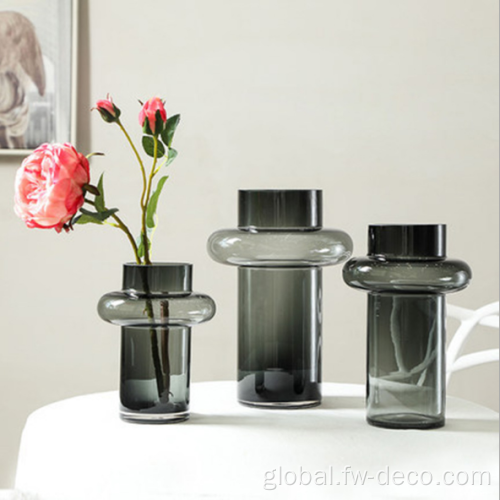 Hand-blown Green Flower Glass Vase European Hand-Blown Green Flower and Filler Glass Vase Factory